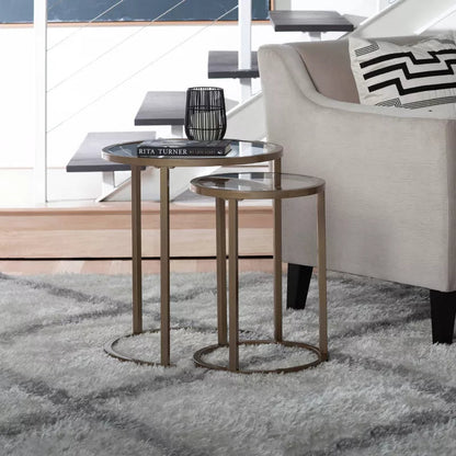 Tavolino Laterale Sovrapponibile Rotondo Moderno Camber di Studio Designs