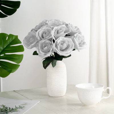 Silver Metallic Artificial Arrangement Small