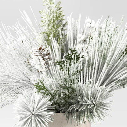 Small Heavy Flocked Artificial Plant Arrangement