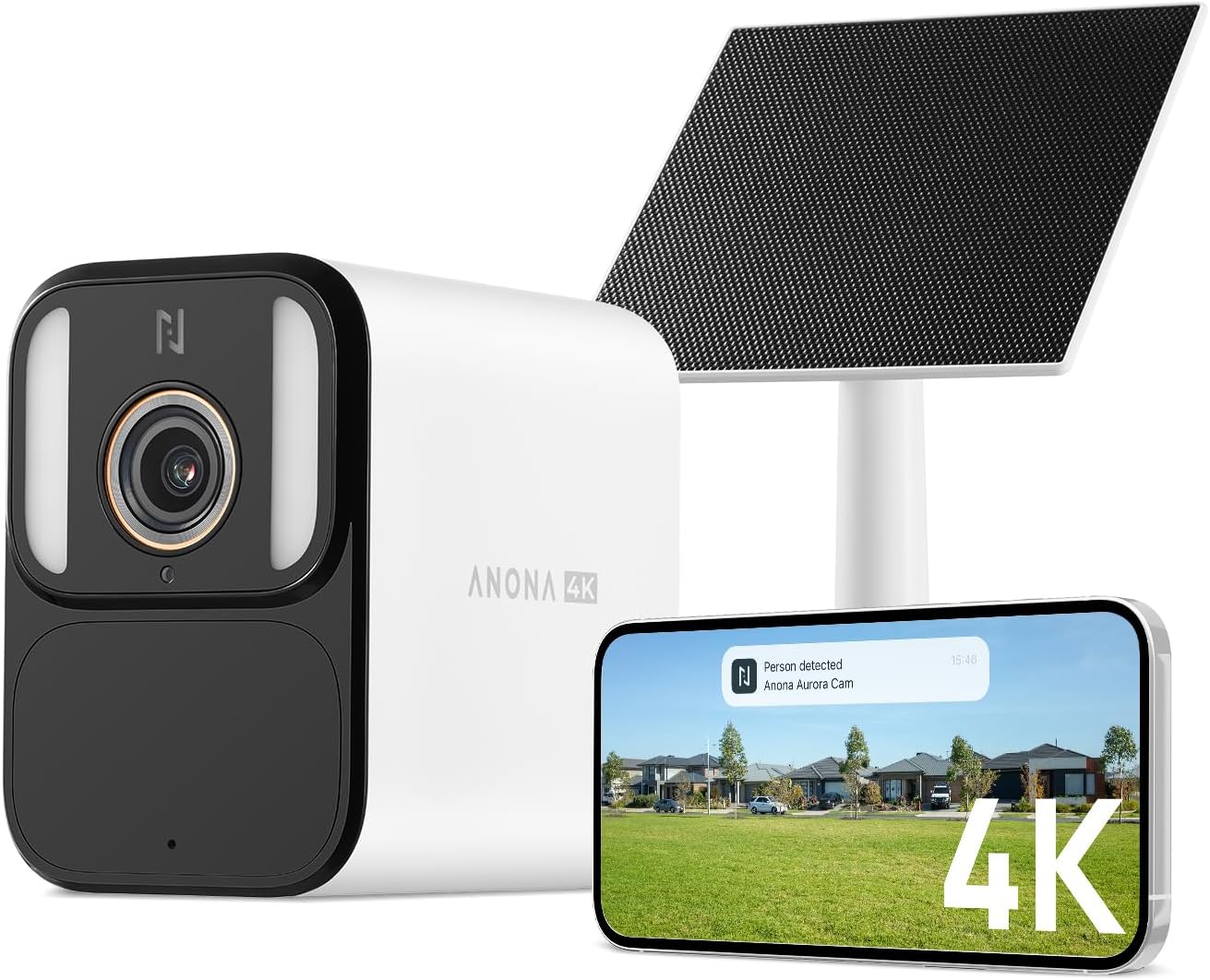 Telecamera di sorveglianza wireless 4K per esterni ad energia solare