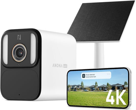 Telecamera di sorveglianza wireless 4K per esterni ad energia solare