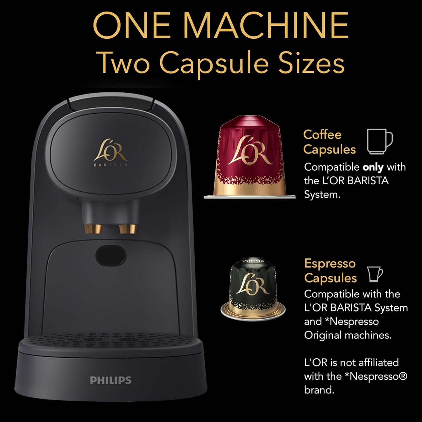 L'OR Barista System Macchina per caffè ed espresso combinata di Philips