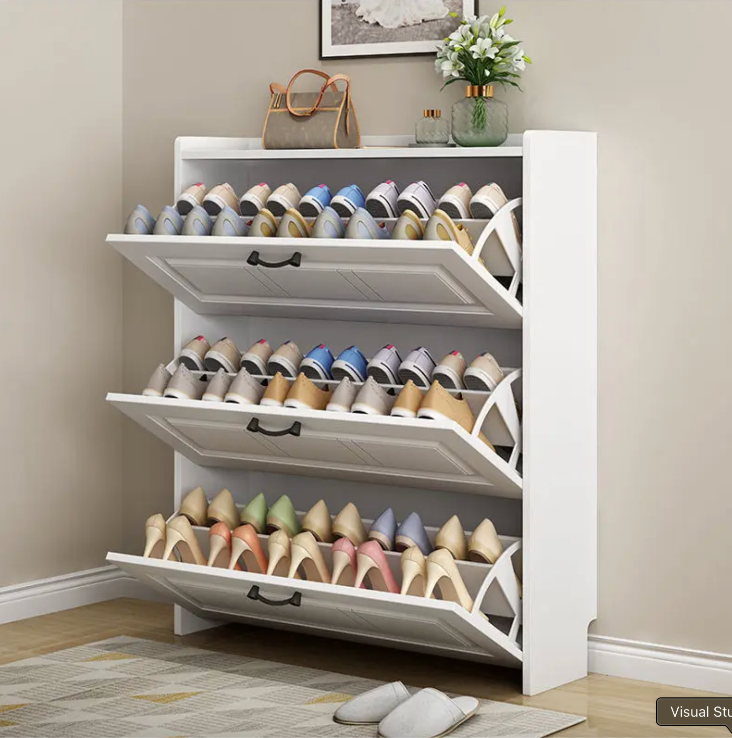 Hidden Wall-Mounted Shoe Rack: Secrets to Save Space